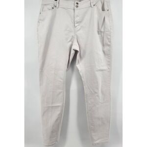 Ashley Stewart Fearless Skinny Jean‎ Women's Size 24 Tall Light Tan